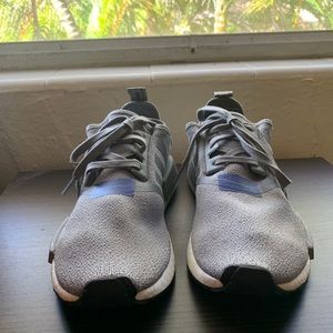 Mens Adidas NMD R1 athletic shoes.